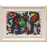 JOAN MIRO, lithograph 1970 untitled 38cm x 53cm.