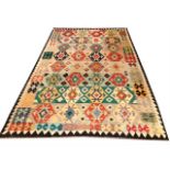 CONTEMPORARY ANATOLIAN KILIM, 302cm x 203cm, in a fusion of colour.