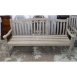 GARDEN BENCH, grey painted, 163cm x 54cm x 94cm H.