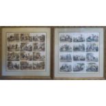 19TH CENTURY SCHOOL 'Children at Play', coloured engravings, 35cm x 33cm, framed.