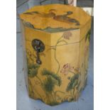 OCTAGONAL CHEST, floral painted contemporary Asian style with rising lid, 46cm x 59cm H.