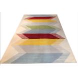 SWEDISH DESIGN ABSTRACT KILIM, 272cm x 184cm.