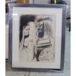 PABLO PICASSO, 'Le vieux Roi', original lithograph, Cannes 6/1/1959,