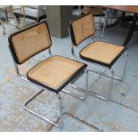 AFTER MARCEL BREVER CESCA STYLE CHAIRS, a set of ten, 81cm H.