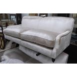 SOFA, two seater, in a shimmering chenille, 200cm W x 85cm H x 98cm D.