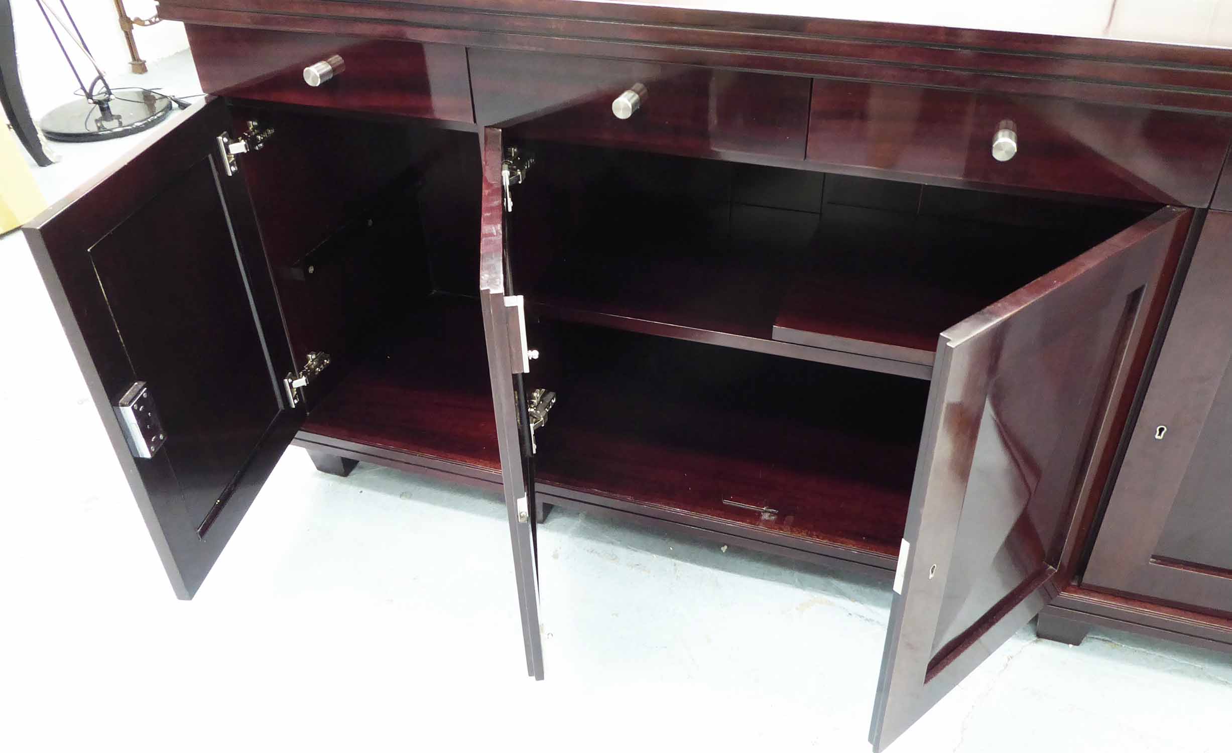 PIERRE CRONJE SIDEBOARD, with three cabinets below, lockable, (keys in office) 170cm x 50cm x 85cm. - Image 3 of 3