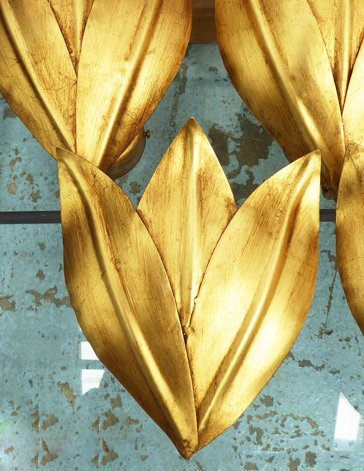 ATTRIBUTED TO VILLAVERDE, ORCHID WALL LIGHTS, a set of twelve, 20c x 16cm x 14cm approx. - Image 2 of 3