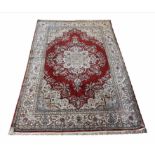 TURKISH SILK RUG, 205cm x 138cm.