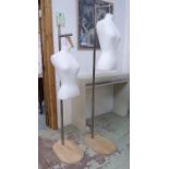 MANNEQUINS, a pair, hanging design, 177cm at tallest.