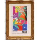 HENRI MATISSE 'Nice', 1965 Mourlot/French tourist board, lithographic poster, 97cm x 61cm.