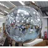 DISCO BALL, sphered mirror covered, hanging, 50cm.