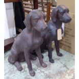 TALBOT DOGS, a pair, stylised studies, 78cm H.