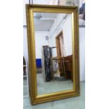 PICTURE FRAME WALL MIRROR, Victorian giltwood and gesso bearing plaque 'Royal Mersey yacht club,