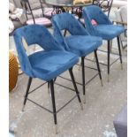 EICHHOLTZ AVORIO BAR STOOLS, a set of three, 92cm H.