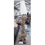 BLEU NATURE DRIFT WOOD FLOOR LAMP, with shade, 200cm H.