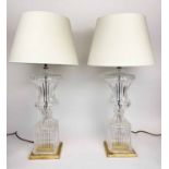 TABLE LAMPS, a pair, attributed to Paul Hanson,