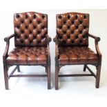 GAINSBOROUGH ARMCHAIRS, a pair,