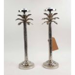 CANDELABRA, a pair, Hollywood Regency inspired palm tree design, 52cm H.