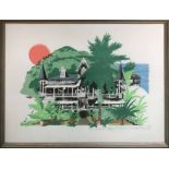 PAUL HOGARTH OBE, RA, 'Grand hotel Oloffson (the comedians', lithograph 59cm x 74cm,