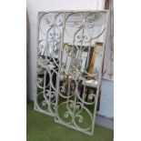 GARDEN WALL MIRRORS, a pair, French Provincial inspired trellis design, 128cm x 48cm.