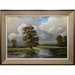STANLEY DOLLIMORE (1915-2001), 'The Meare River', oil on canvas, signed, framed,