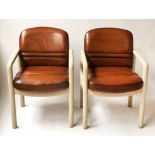 GORDON RUSSELL ARMCHAIRS, a pair,