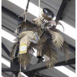 MAISON JANSEN STYLE PALM LEAF CHANDELIER, 150cm drop.