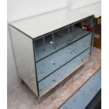 CHEST OF DRAWERS, 1960's Italian style, mirrored finish, 90cm x 45cm x 85cm.