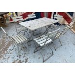 GARDEN TABLE AND CHAIRS, vintage French,