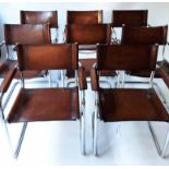 DINING ARMCHAIRS, a matched set of eight,