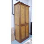 WILLIAMS & CLEAL FURNITURE SCHOOL CABINET, burr walnut, with two sections enclosing shelves,