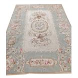 FINE AUBUSSON SAVONNERIE DESIGN RUG, 235cm x 135cm.