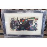 JOAN MIRO, 'Miro sculptor - England', original lithograph in colours, 1974,