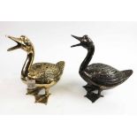 FONDICA CO ART, sculpture of ducks, two, circa 1990's, 27cm H.