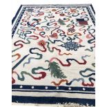 ART DECO TIBETAN CARPET, 250cm x 200cm.