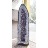 AMETHYST GEODE CATHEDRAL, of large proportions, 115cm H.