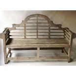 LUTYENS STYLE GARDEN BENCH,