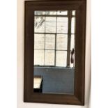INDIA JANE BAMBOO WALL MIRROR, with rectangular bevelled plate, 150cm x 88cm.