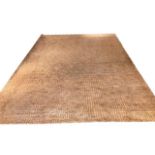 CONTEMPORARY BASKET WEAVE JUTE, 365cm x 275cm.