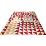 SWEDISH DESIGN KILIM, 294cm x 247cm, hand made.