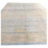 VERY FINE CONTEMPORARY SKY BLUE OUSHAK CARPET, 555cm x 370cm.