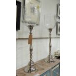 GARDEN CENTREPIECE LANTERNS, a pair, 88cm H.