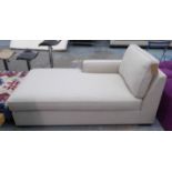 CHAISE LONGUE, cream upholstered, contemporary style, 180cm W x 92cm D x 82cm H.