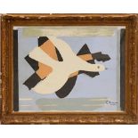 GEORGES BRAQUE 'Oiseau', of-set lithograph, plate signed, 68cm x 90cm, framed.