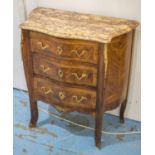 PETITE COMMODE, early 20th century, French tulipwood,