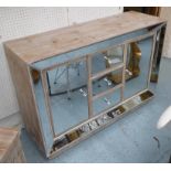 SIDEBOARD, contemporary mirrored design, 120cm x 40.5cm x 81.5cm.