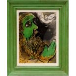 MARC CHAGALL 'Job Praying', 1960, original lithograph, Cramer 42, published by Mourlot, 34cm x 25cm,