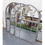 'GARDEN ROOM' WALL MIRRORS, a set of three, French Provincial in style, 90cm x 60cm.