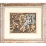 PABLO PICASSO, pochoir 1975, Jacomet Bacchanal, Euroart stamped signature, 39cm x 52cm, framed.