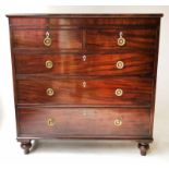 SCOTTISH HALL CHEST, early 19th century Regency, figured mahogany, of adapted shallow proportions,